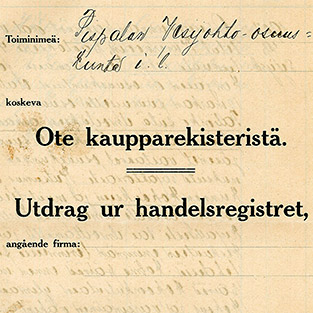 Kaupparekisteri 1907 k&auml;sink