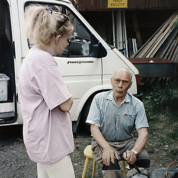 Sanna Kivimäki ja tinuri Toivo Mäkiö
